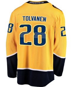 Nashville Predators Eeli Tolvanen 28 Home 2022 Stanley Cup Playoffs Breakaway Men Jersey - Gold - Robokeg