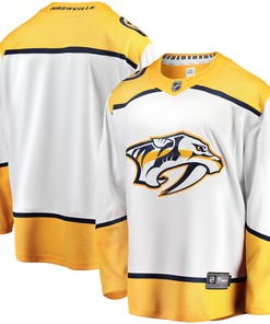 Nashville Predators Fanatics Branded Breakaway Away Jersey - White Nhl - Robokeg