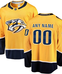 Nashville Predators Fanatics Branded Home Breakaway Custom Jersey Gold Custom Jerseys Nhl - Robokeg