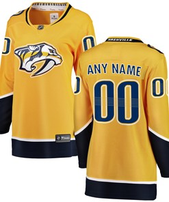 Nashville Predators Fanatics Branded Womens Home Breakaway Custom Jersey Yellow Custom Jerseys Nhl - Robokeg