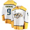Nashville Predators Filip Forsberg 9 Away 2022 Stanley Cup Playoffs Breakaway Men Jersey - White - Robokeg