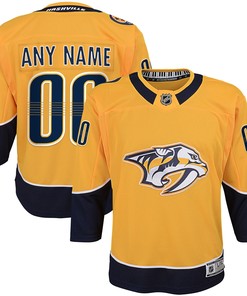 Nashville Predators Home Premier Custom Jersey - Yellow Custom Jerseys Nhl - Robokeg