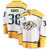 Nashville Predators Jeremy Davies 38 Away 2022 Stanley Cup Playoffs Breakaway Men Jersey - White - Robokeg