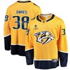 Nashville Predators Jeremy Davies 38 Home 2022 Stanley Cup Playoffs Breakaway Men Jersey - Gold - Robokeg