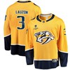 Nashville Predators Jeremy Lauzon 3 Home 2022 Stanley Cup Playoffs Breakaway Men Jersey - Gold - Robokeg