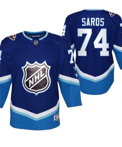 Nashville Predators Juuse Saros 74 Blue 2022 All-Star Western Jersey Youth - Robokeg