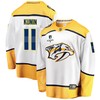 Nashville Predators Luke Kunin 11 Away 2022 Stanley Cup Playoffs Breakaway Men Jersey - White - Robokeg