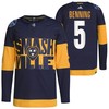 Nashville Predators Matt Benning 2022 Stadium Series Navy 5 Jersey Primegreen Jersey - Robokeg