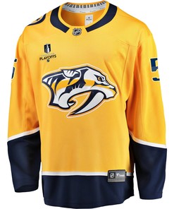 Nashville Predators Matt Benning 5 Home 2022 Stanley Cup Playoffs Breakaway Men Jersey - Gold - Robokeg