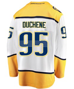 Nashville Predators Matt Duchene 95 Away 2022 Stanley Cup Playoffs Breakaway Men Jersey - White - Robokeg