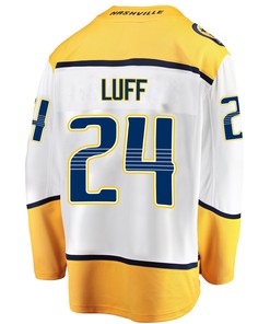 Nashville Predators Matt Luff 24 Away 2022 Stanley Cup Playoffs Breakaway Men Jersey - White - Robokeg