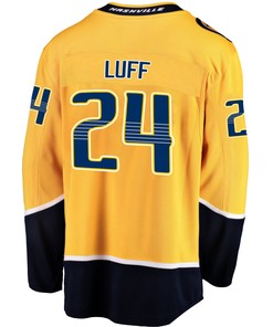 Nashville Predators Matt Luff 24 Home 2022 Stanley Cup Playoffs Breakaway Men Jersey - Gold - Robokeg
