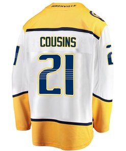 Nashville Predators Nick Cousins 21 Away 2022 Stanley Cup Playoffs Breakaway Men Jersey - White - Robokeg