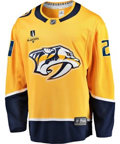 Nashville Predators Nick Cousins 21 Home 2022 Stanley Cup Playoffs Breakaway Men Jersey - Gold - Robokeg