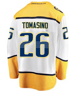 Nashville Predators Philip Tomasino 26 Away 2022 Stanley Cup Playoffs Breakaway Men Jersey - White - Robokeg