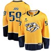 Nashville Predators Roman Josi 59 Home 2022 Stanley Cup Playoffs Breakaway Men Jersey - Gold - Robokeg