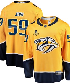 Nashville Predators Roman Josi 59 Home 2022 Stanley Cup Playoffs Breakaway Men Jersey - Gold - Robokeg