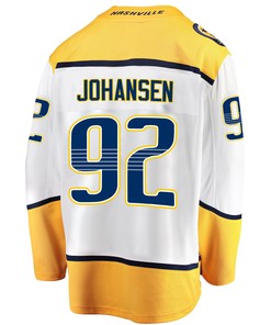 Nashville Predators Ryan Johansen 92 Away 2022 Stanley Cup Playoffs Breakaway Men Jersey - White - Robokeg