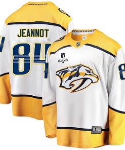 Nashville Predators Tanner Jeannot 84 Away 2022 Stanley Cup Playoffs Breakaway Men Jersey - White - Robokeg