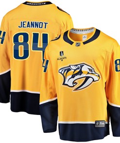 Nashville Predators Tanner Jeannot 84 Home 2022 Stanley Cup Playoffs Breakaway Men Jersey - Gold - Robokeg