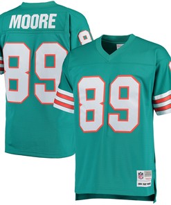 Nat Moore Miami Dolphins Mitchell & Ness 1984 Retired Player Legacy Replica Jersey - Aqua Nfl - Robokeg