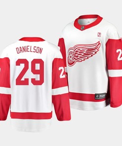 Nate Danielson #29 Detroit Red Wings 2023 NHL Draft Away Men Jersey - White - Robokeg