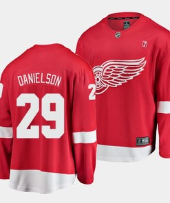Nate Danielson #29 Detroit Red Wings 2023 NHL Draft Home Men Jersey - Red - Robokeg