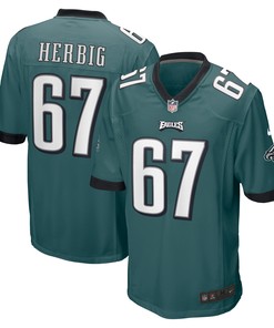 Nate Herbig Philadelphia Eagles Game Jersey - Midnight Green Nfl - Robokeg