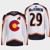 Nathan MacKinnon 29 Reverse Retro 2.0 2022 Colorado Avalanche White Jersey Primegreen - Robokeg