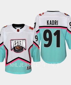 Nazem Kadri 91 Calgary Flames 2023 All-Star Game Jersey White Equipment - Robokeg