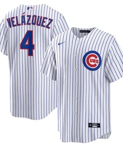 Nelson Velázquez 4 Chicago Cubs Home Men Jersey - White - Robokeg