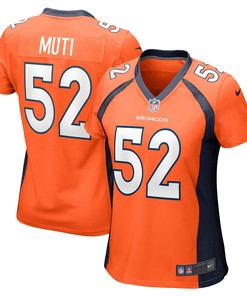 Netane Muti Denver Broncos Womens Game Player Jersey - Orange Nfl - Robokeg