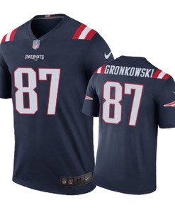 New England Patriots #87 Rob Gronkowski Nike Color Rush Navy Jersey - Robokeg