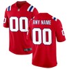 New England Patriots Alternate Custom Jersey Red Custom Jerseys Nfl - Robokeg