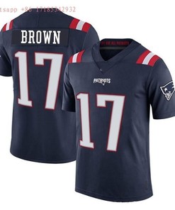New England Patriots Antonio Brown #17 Nfl 2020 Navy Jersey Jersey - Robokeg