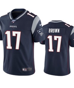 New England Patriots Antonio Brown Navy 100th Season Vapor Limited Jersey - Robokeg