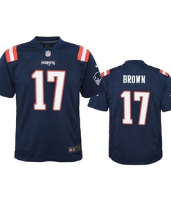 New England Patriots Antonio Brown Navy Color Rush Game Jersey - Robokeg