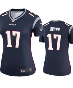 New England Patriots Antonio Brown Navy Legend Jersey - Womens - Robokeg