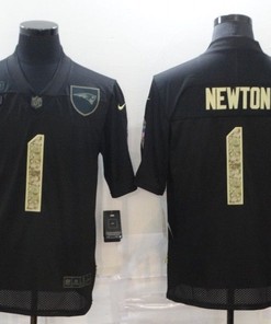 New England Patriots Cam Newton #1 Nfl 2020 Black Jersey - Robokeg