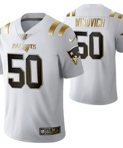 New England Patriots Chase Winovich 50 2021 Nfl Golden Brandedition White Jersey Gift For Patriots Fans - Robokeg