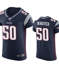 New England Patriots Chase Winovich Navy 100th Season Vapor Elite Jersey - Robokeg