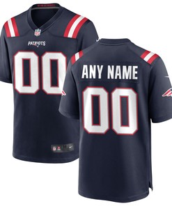 New England Patriots Custom Game Jersey Navy Custom Jerseys Nfl - Robokeg