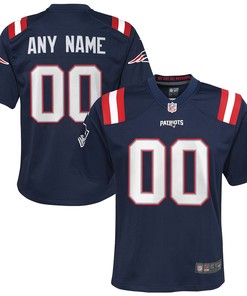 New England Patriots Custom Game Jersey - Navy Custom Jerseys Nfl - Robokeg