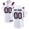 New England Patriots Custom Game Jersey - White Custom Jerseys Nfl - Robokeg