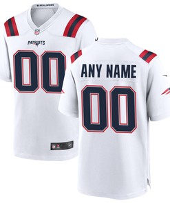 New England Patriots Custom Game Jersey - White Custom Jerseys Nfl - Robokeg
