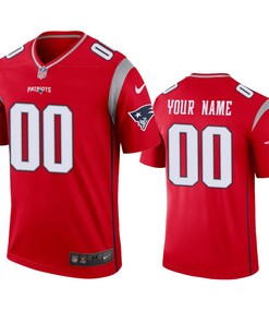 New England Patriots Custom Red Inverted Legend Jersey - Robokeg