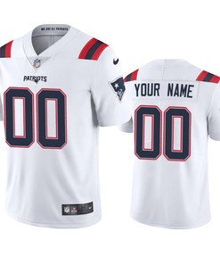 New England Patriots Custom White 2020 Vapor Limited Jersey - Mens - Robokeg