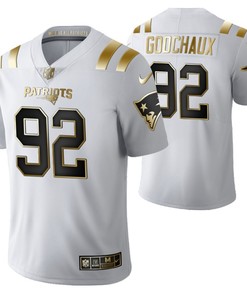 New England Patriots Davon Godchaux 92 2021 Nfl Golden Brandedition White Jersey Gift For Patriots Fans - Robokeg