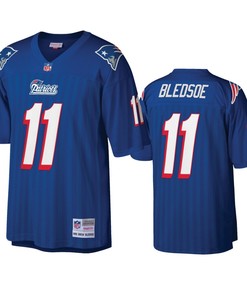 New England Patriots Drew Bledsoe Royal Vintage Replica Jersey - Robokeg