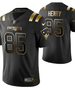 New England Patriots Henry Golden 85 2021 Nfl Golden Brandedition Black Jersey Gift For Patriots Fans - Robokeg
